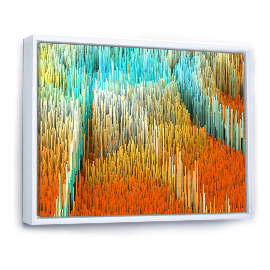 Macro Render Structure Yellow Orange - Modern Wall Art Prints
