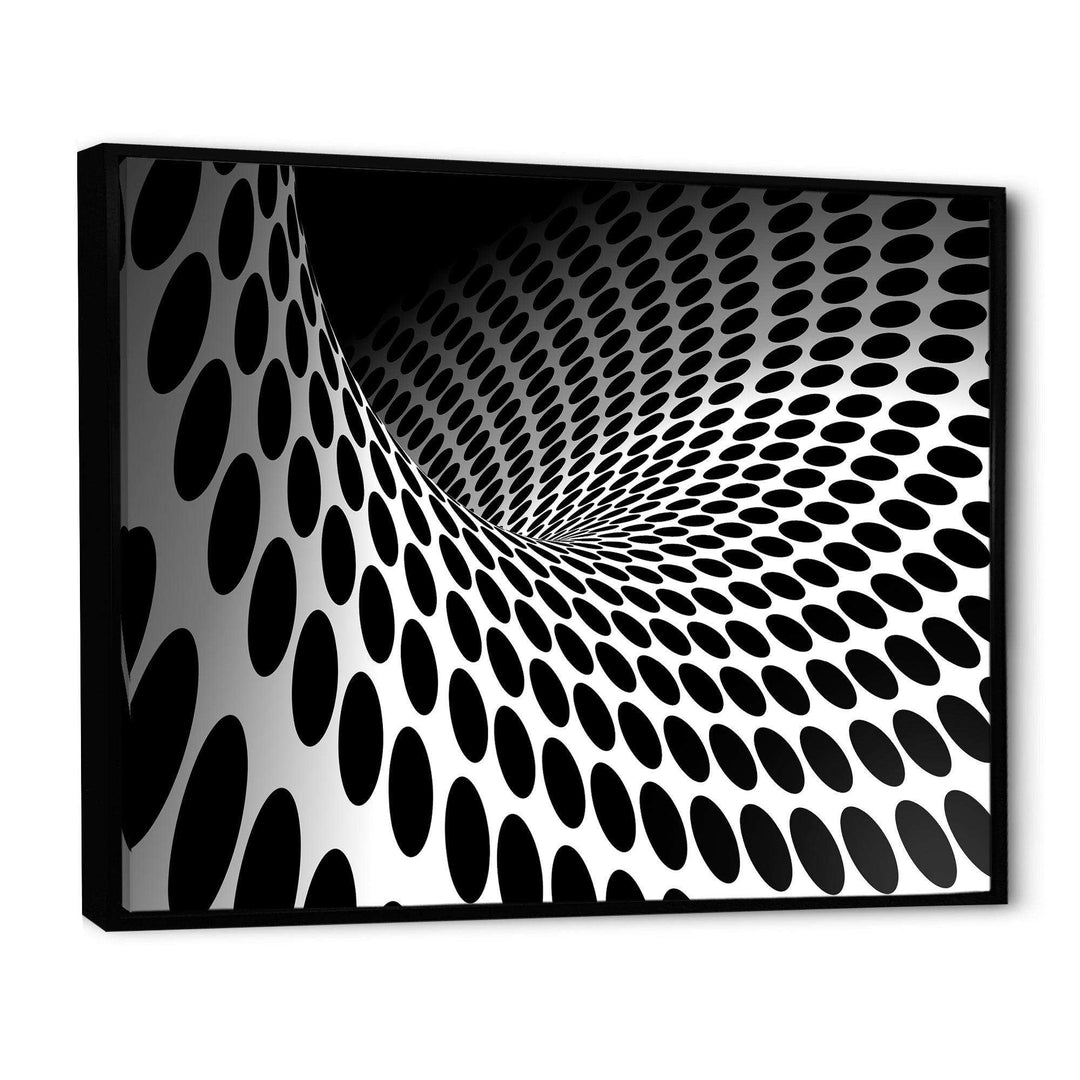 Waves and Circles Black n White - Modern Bedroom Wall Art