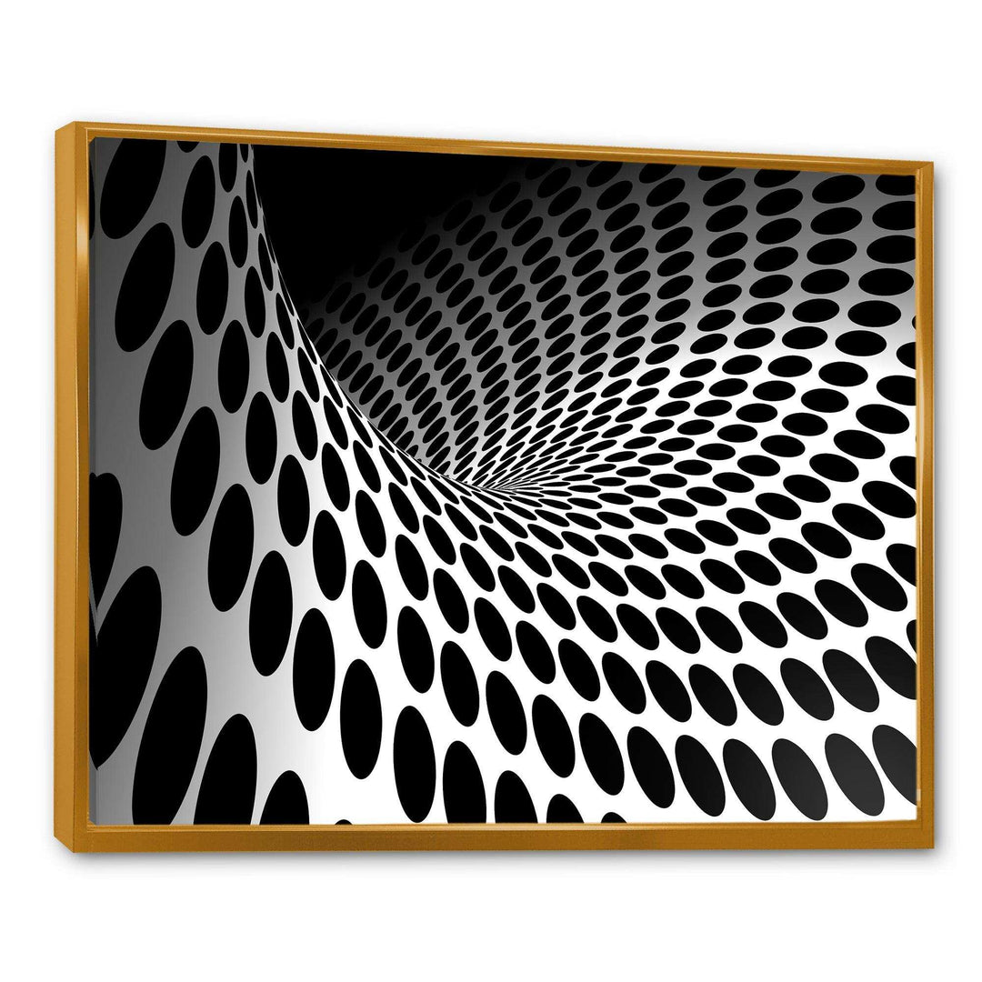 Waves and Circles Black n White - Modern Bedroom Wall Art
