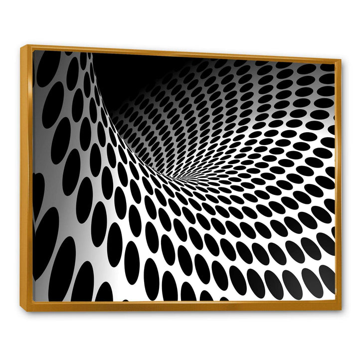 Waves and Circles Black n White - Modern Bedroom Wall Art