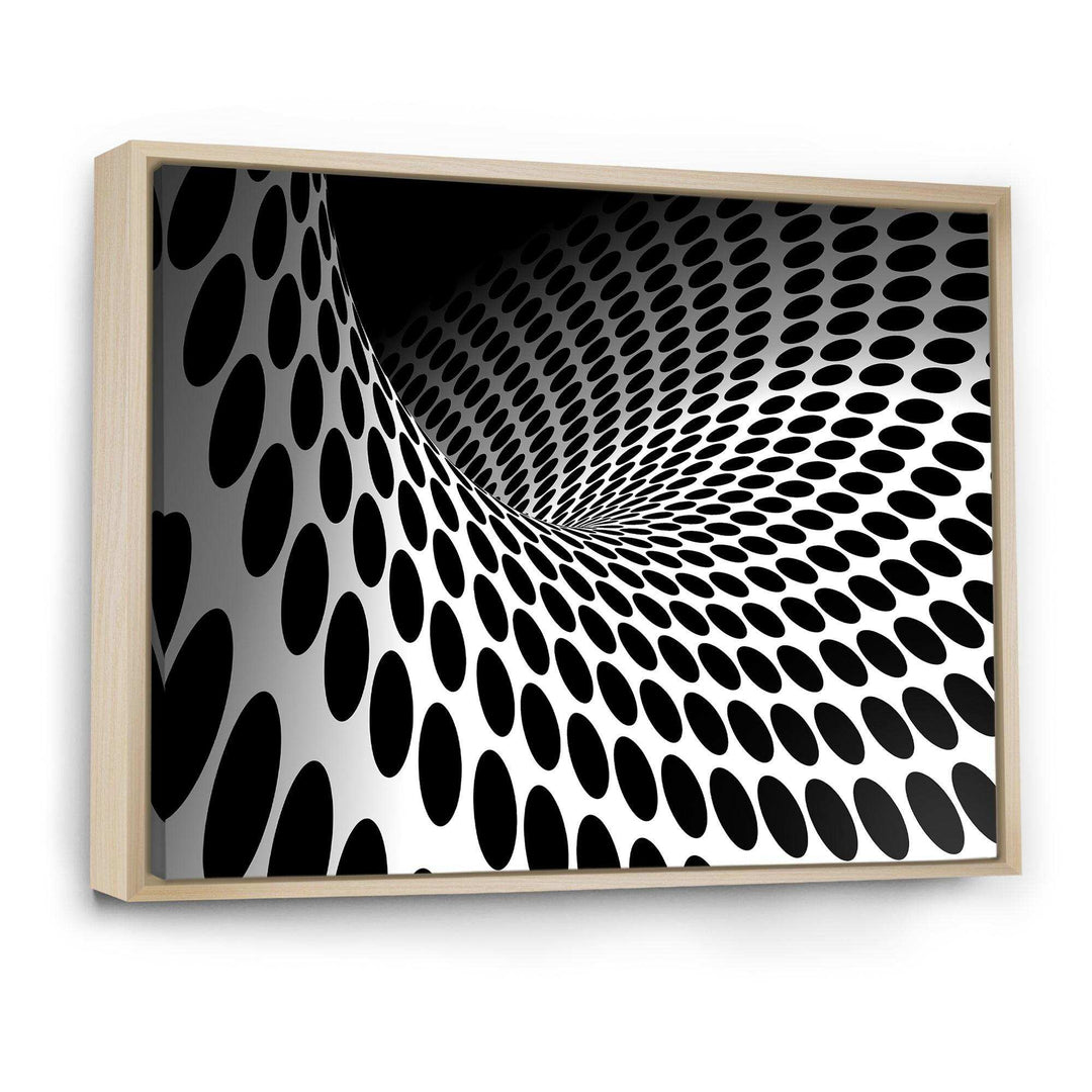 Waves and Circles Black n White - Modern Bedroom Wall Art