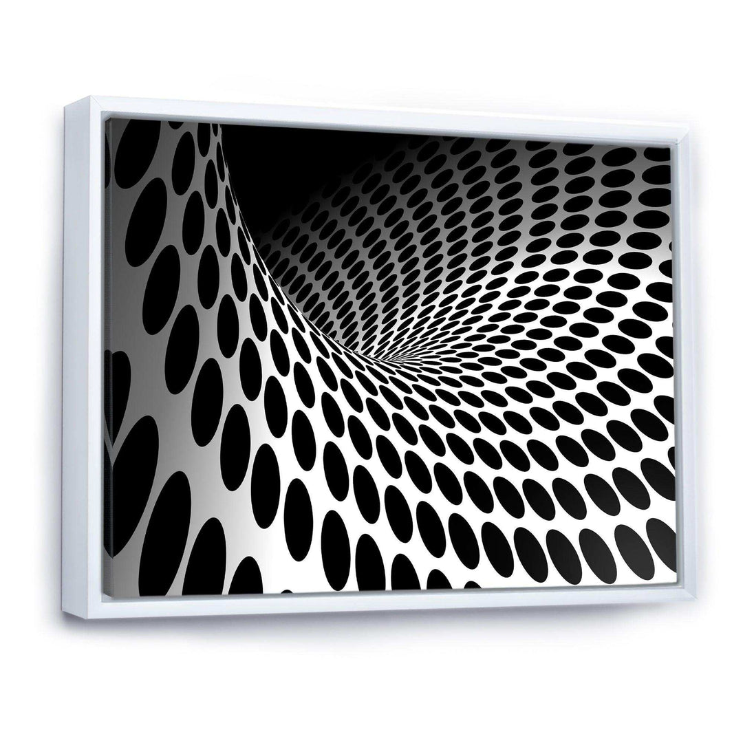 Waves and Circles Black n White - Modern Bedroom Wall Art