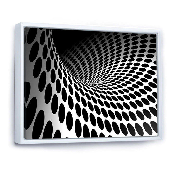 Waves and Circles Black n White - Modern Bedroom Wall Art