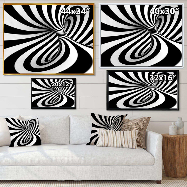 Spiral Black n White - Modern Wall Art Prints