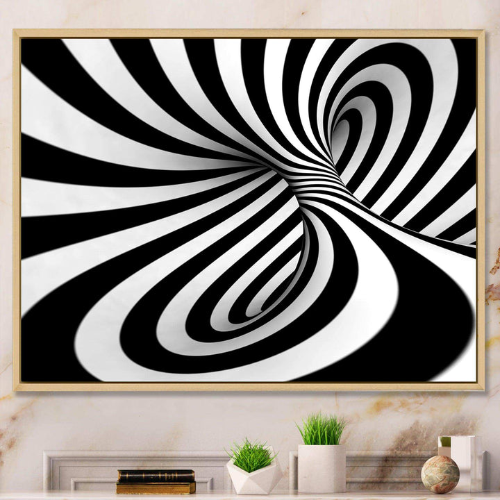 Spiral Black n White - Modern Wall Art Prints