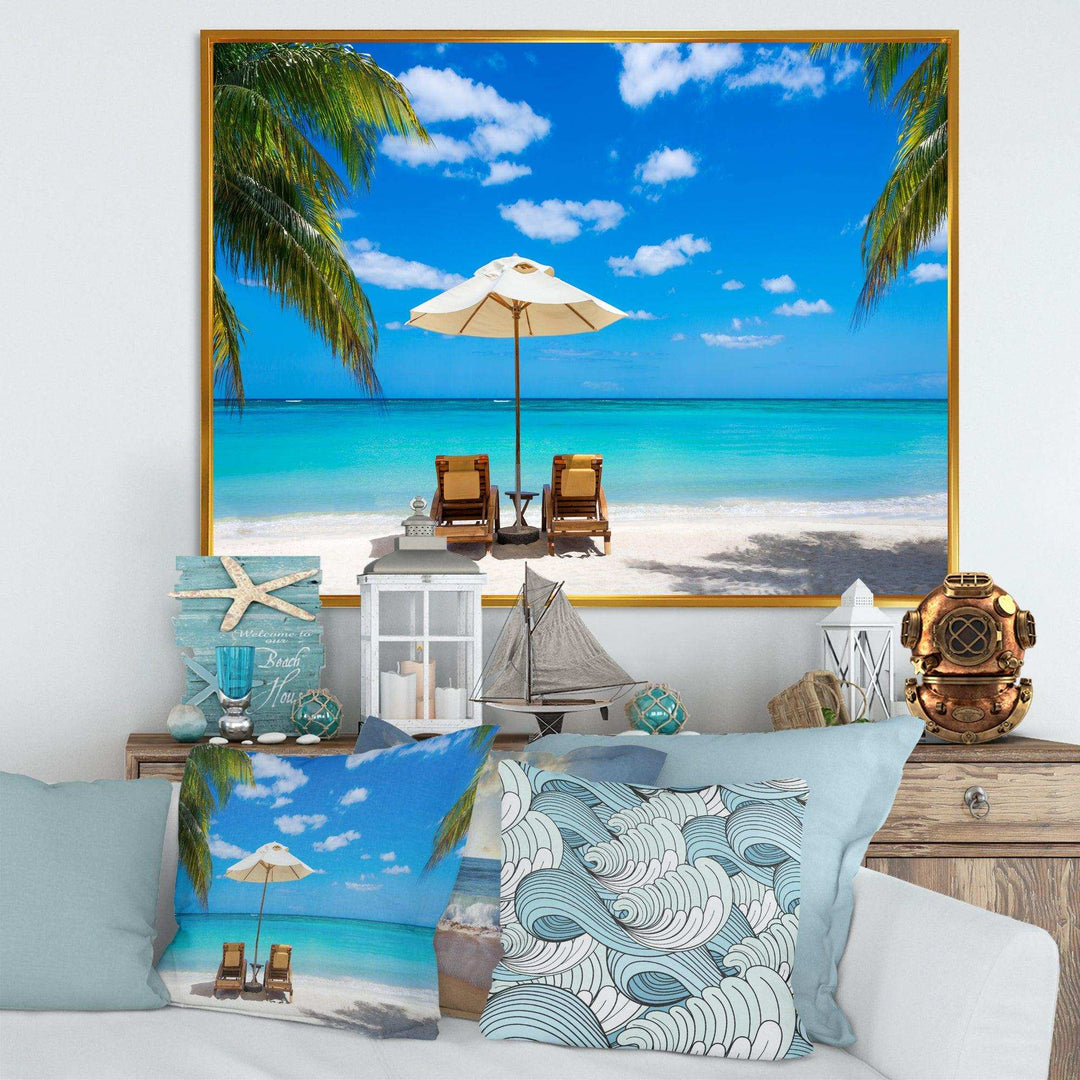 Turquoise Beach with Chairs