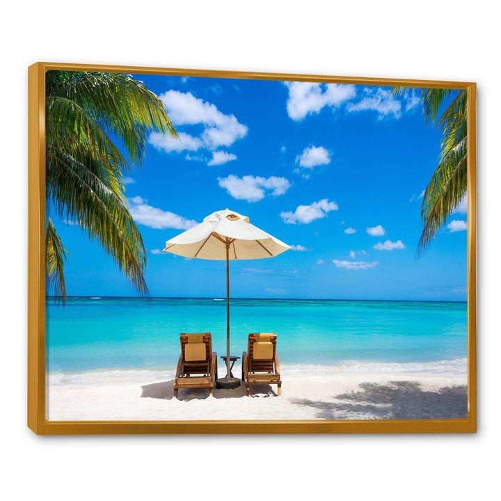 Turquoise Beach with Chairs