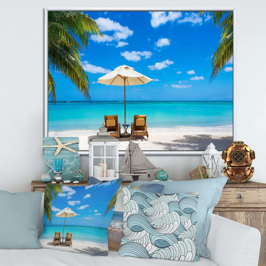 Turquoise Beach with Chairs