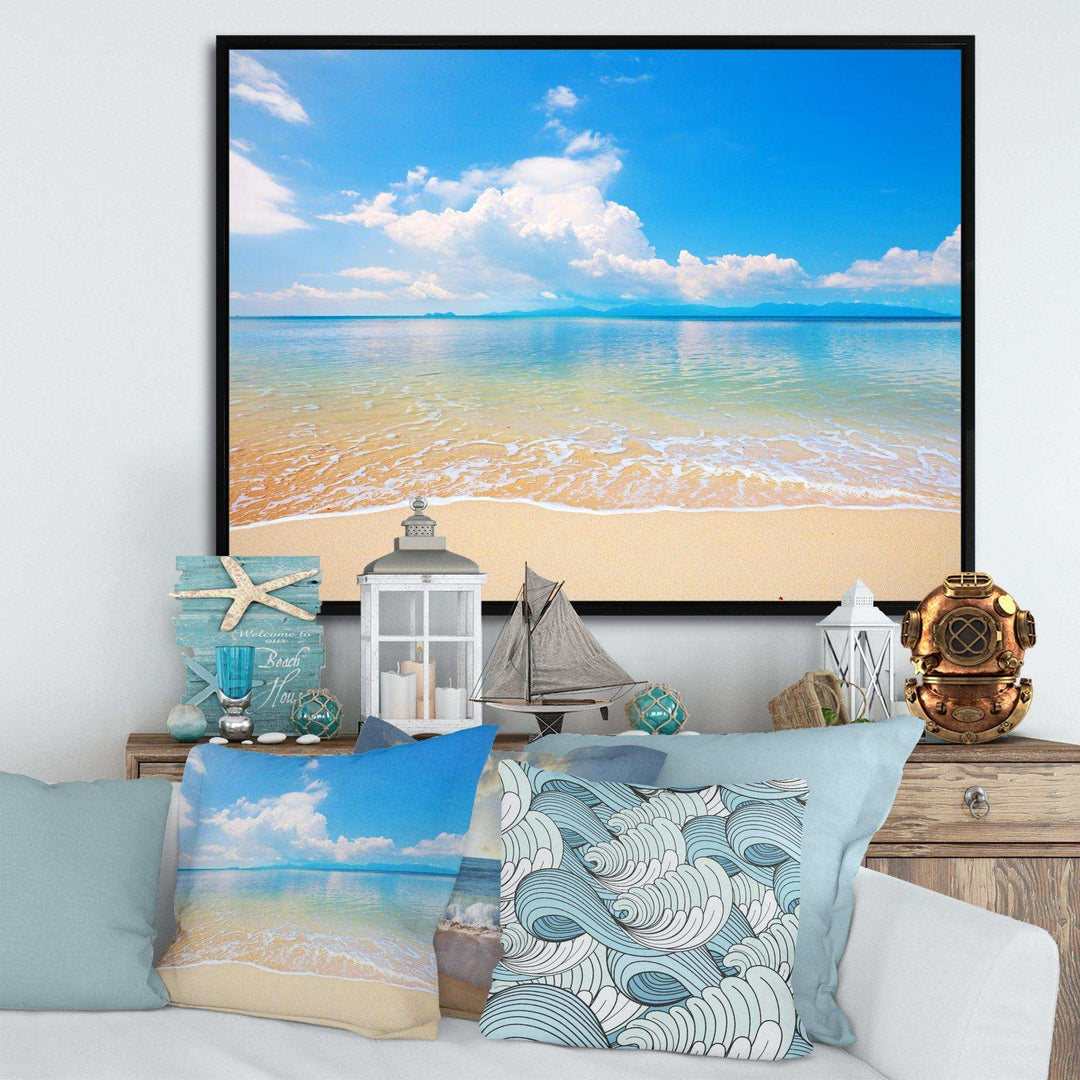 Large Clouds Over Calm Beach