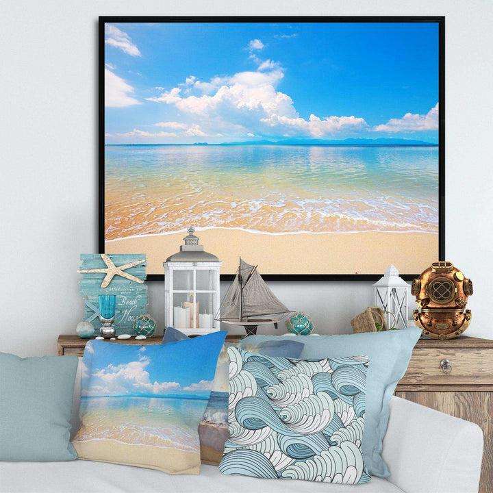 Large Clouds Over Calm Beach