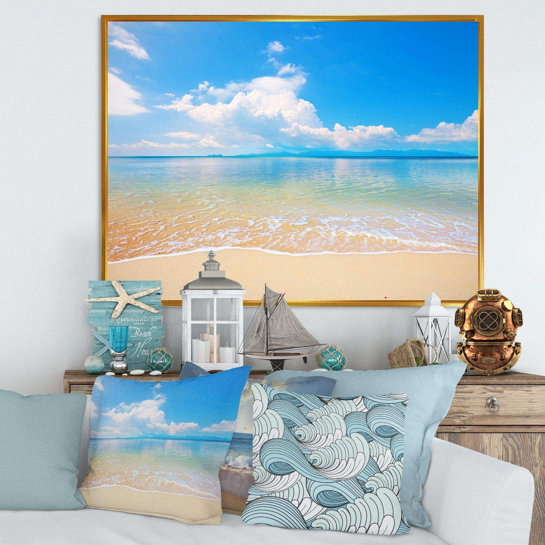 Large Clouds Over Calm Beach