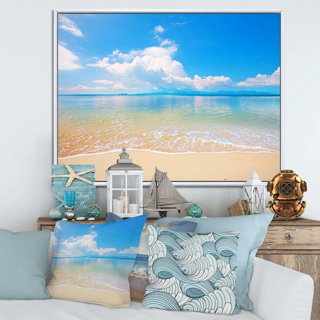 Large Clouds Over Calm Beach