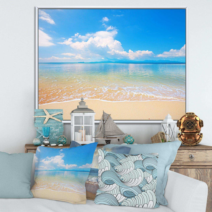 Large Clouds Over Calm Beach