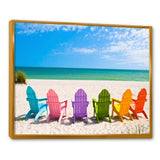 Adirondack Beach Chairs Framed Canvas Vibrant Gold - 1.5" Thick