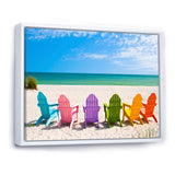 Adirondack Beach Chairs Framed Canvas Matte White - 1.5" Thick