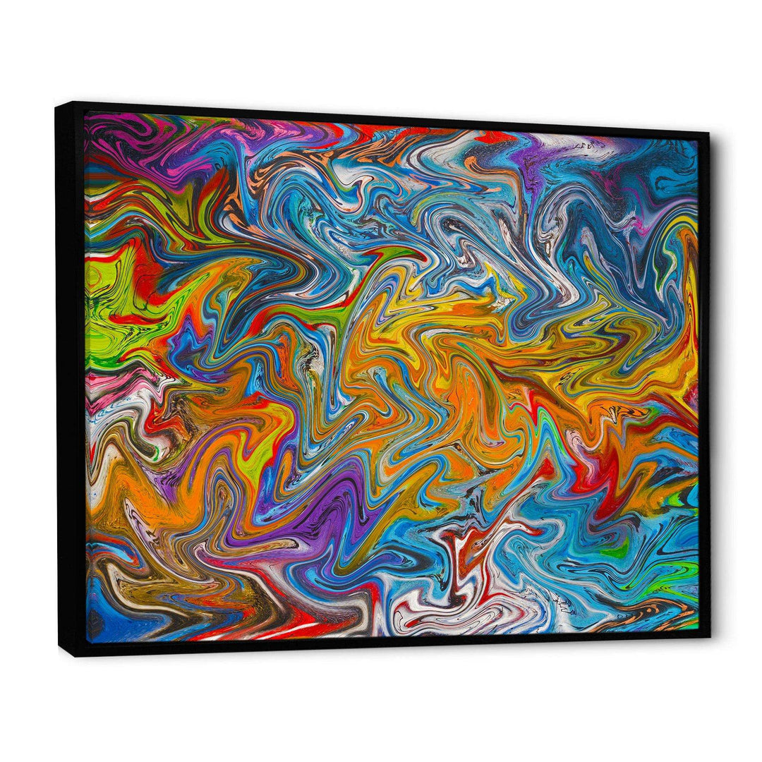 Fractal Flowing Colors - Modern Canvas Wall Art