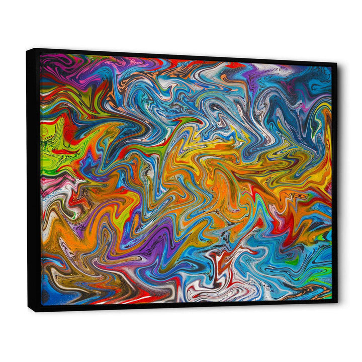 Fractal Flowing Colors - Modern Canvas Wall Art