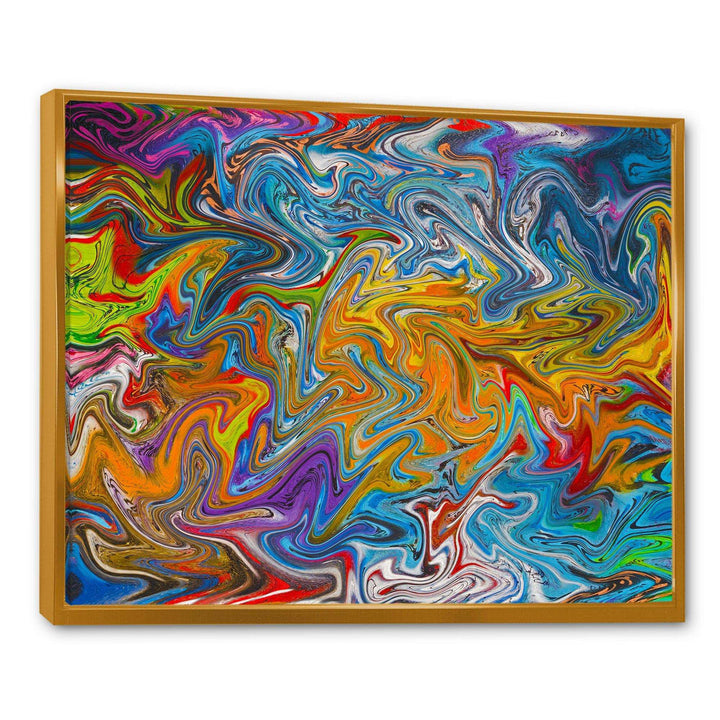 Fractal Flowing Colors - Modern Canvas Wall Art