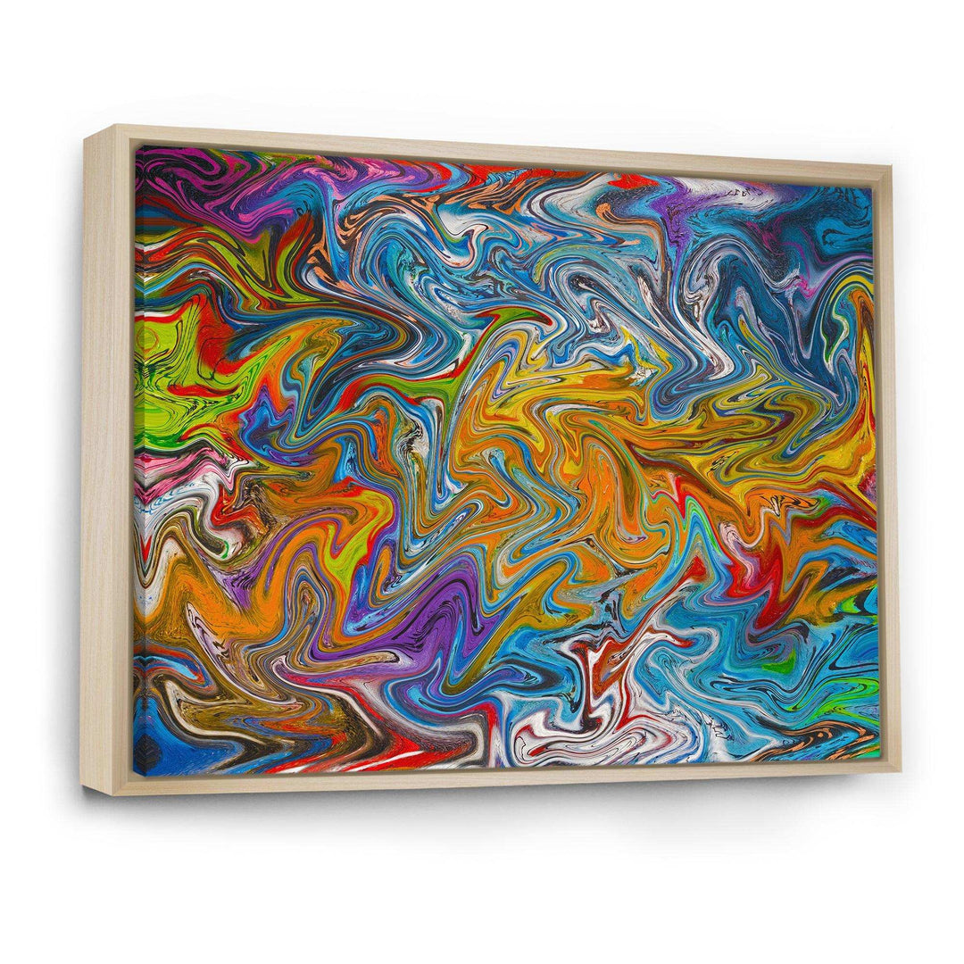 Fractal Flowing Colors - Modern Canvas Wall Art