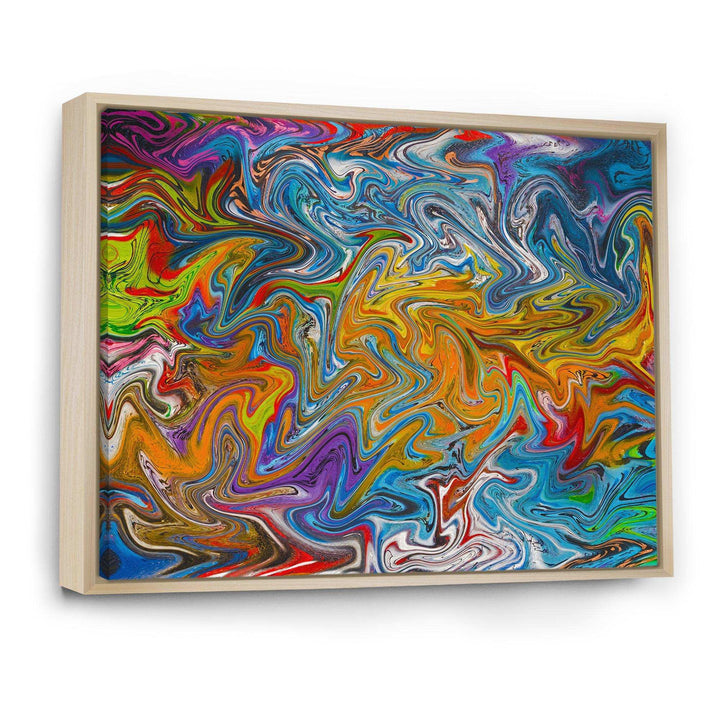 Fractal Flowing Colors - Modern Canvas Wall Art