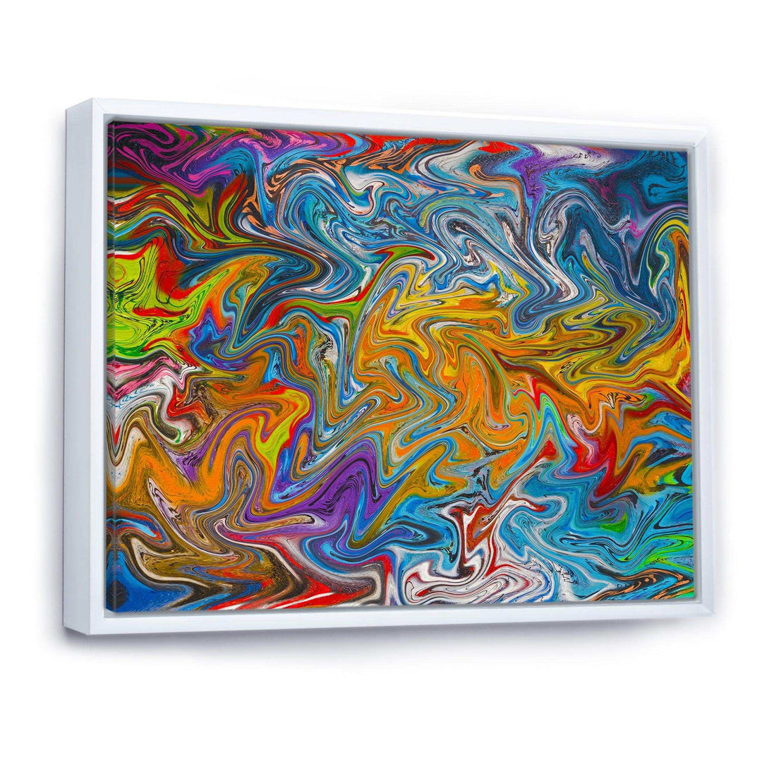 Fractal Flowing Colors - Modern Canvas Wall Art