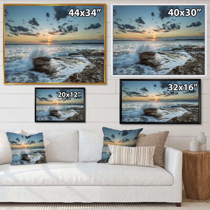 Designart Bright Sydney Sunset Over Sea - Beach Wall Art