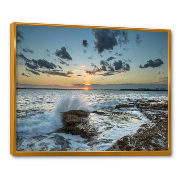 Designart Bright Sydney Sunset Over Sea - Beach Wall Art