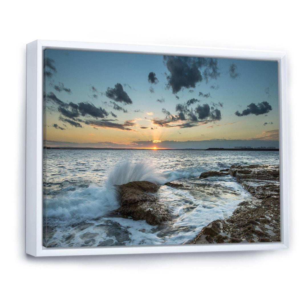 Designart Bright Sydney Sunset Over Sea - Beach Wall Art