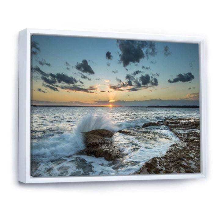 Designart Bright Sydney Sunset Over Sea - Beach Wall Art
