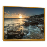 Sydney Beach with Bright Sunset