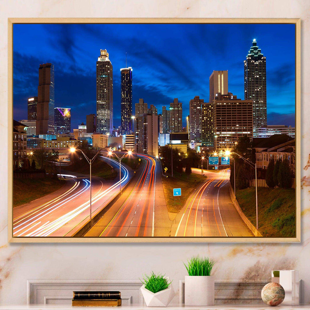 Atlanta Skyline Twilight Blue Hour