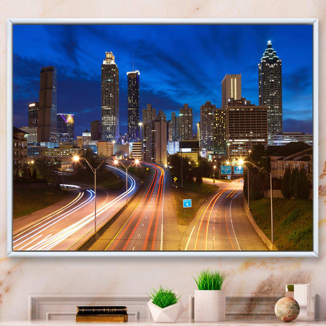 Atlanta Skyline Twilight Blue Hour
