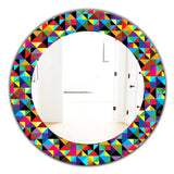 Triangular Colourfields 1' Modern Mirror - Oval or Round Wall Mirror