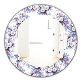 Purple Bloom 1' Traditional Mirror - Oval or Round Bathroom Mirror