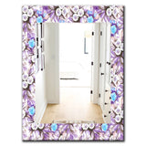 Purple Bloom 4' Traditional Mirror - Oval or Round Bathroom Mirror