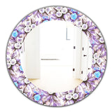 Purple Bloom 4' Traditional Mirror - Oval or Round Bathroom Mirror