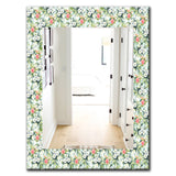 Green Flowers 10' Traditional Mirror - Oval or Round Wall Mirror