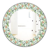 Green Flowers 10' Traditional Mirror - Oval or Round Wall Mirror
