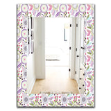 Pink Blossom 9' Modern Mirror - Oval or Round Wall Mirror