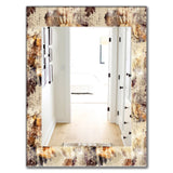 Leaves and Spots Pattern' Modern Mirror - Oval or Round Wall Mirror