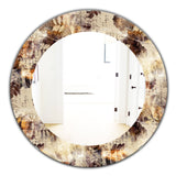 Leaves and Spots Pattern' Modern Mirror - Oval or Round Wall Mirror