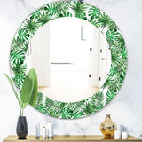 Tropical Mood Foliage 8' Bohemian and Eclectic Mirror - Oval or Round Wall Mirror