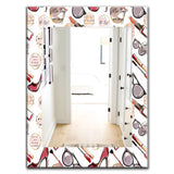 Fancy Happy Lady Makeup' Modern Mirror - Oval or Round Wall Mirror