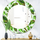 Tropical Mood Foliage 10' Modern Mirror - Oval or Round Wall Mirror