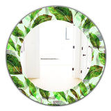 Tropical Mood Foliage 10' Modern Mirror - Oval or Round Wall Mirror