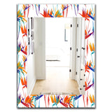 Tropical Mood Bright 2' Bohemian and Eclectic Mirror - Oval or Round Wall Mirror