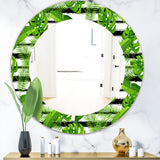 Tropical Mood Foliage 14' Bohemian and Eclectic Mirror - Oval or Round Wall Mirror