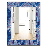 Blue Pattern With Fantastic Fishes' Traditional Mirror - Oval or Round Wall Mirror