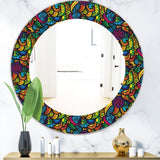 Obsidian Bloom 11' Bohemian and Eclectic Mirror - Oval or Round Wall Mirror