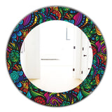 Obsidian Bloom 12' Mid-Century Mirror - Oval or Round Wall Mirror